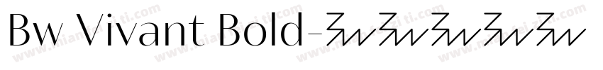 Bw Vivant Bold字体转换